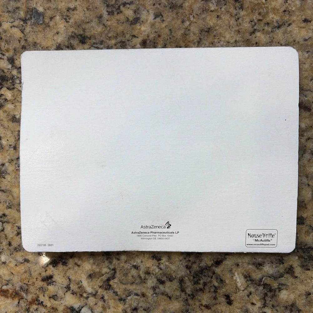 MouseWrite McAuliffe Notepad Seroquel Prescription Drug Writing Pad AstraZeneca